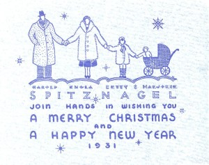 Spitz Christmas Card 1931