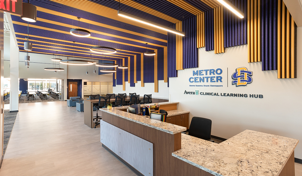 interior of a higher education healthcare building